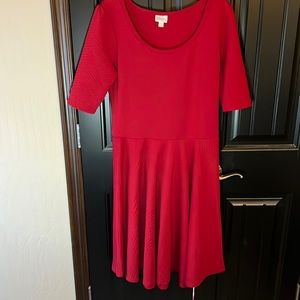 NWOT cranberry red textured “Nicole” Dress